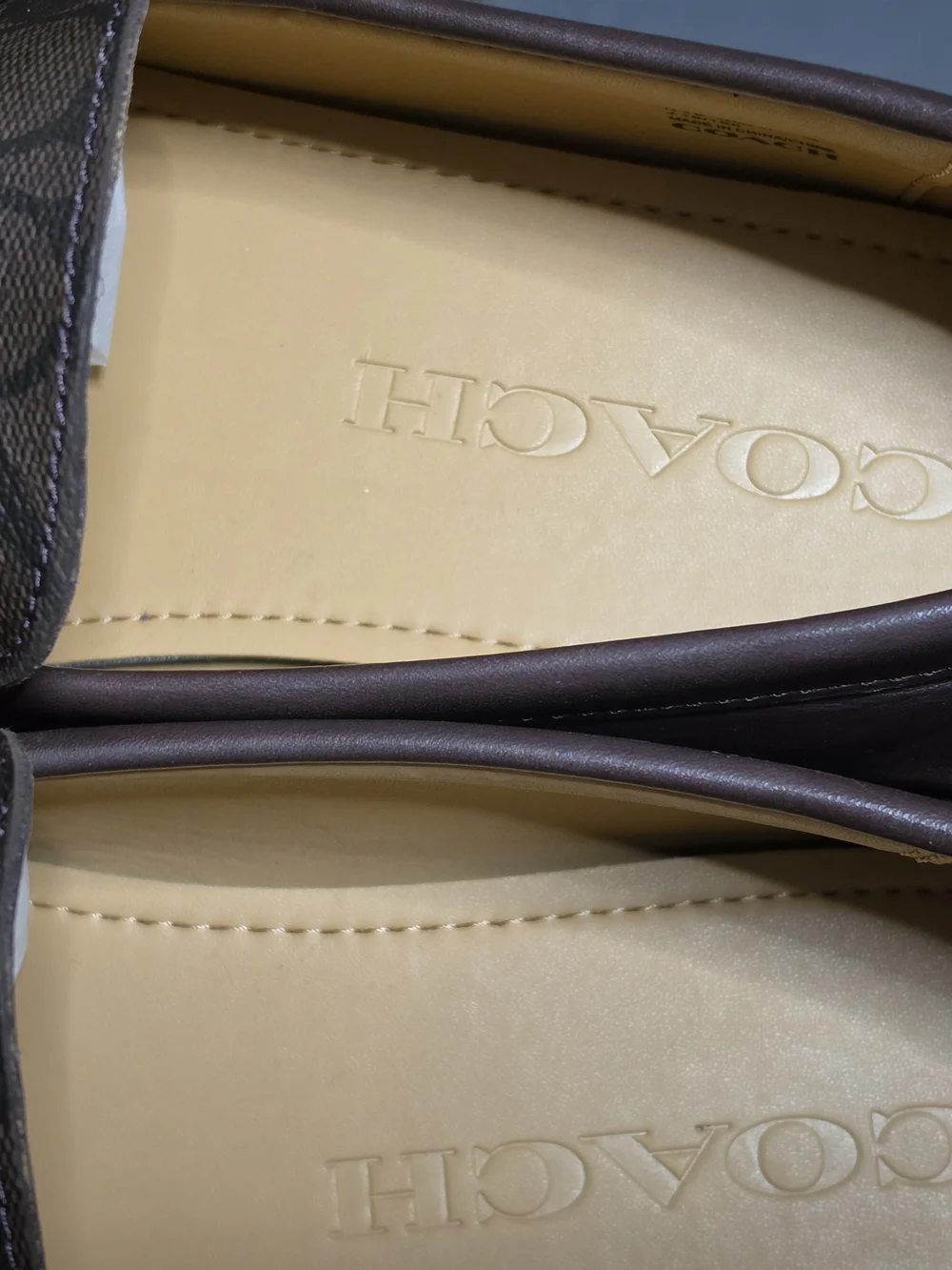 Coach Men’s Brown Mott Driver Logo Canvas & Leather Penny Loafers